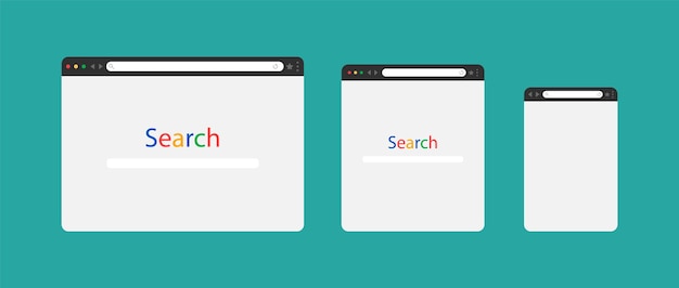 Modèle De Navigateur Pour Ordinateur, Tablette Et Smartphone