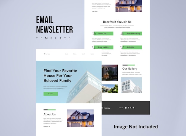Modèle de newsletter par e-mail de meubles