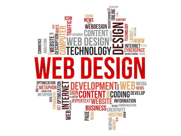 Vecteur modèle de nuage de mot de conception web fond de vecteur de concept créatif