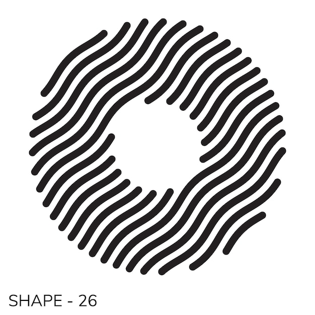 Modèle D'objet Minimal De Forme Géométrique Simple Abstraite En Couleur Noir Et Blanc