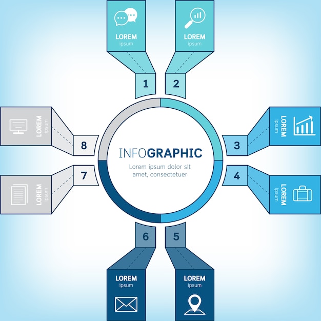 Modèle D'options D'infographie.