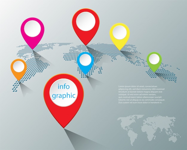 Modèle d&#39;options de nombre infographie abstraite