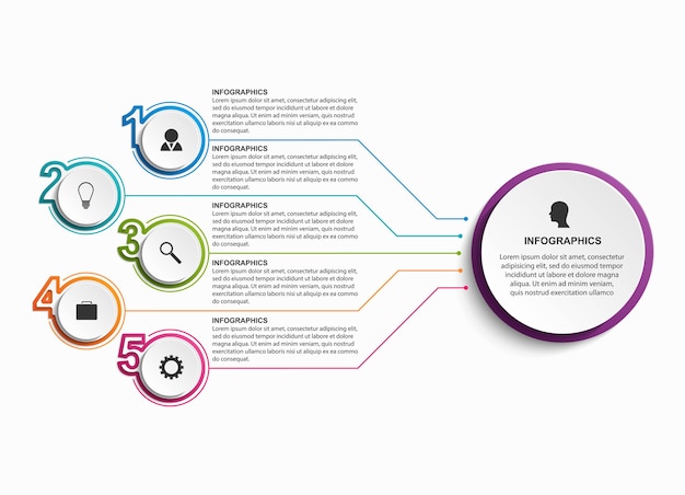 Modèle D'organigramme De Conception Infographique Pour Les Présentations Commerciales