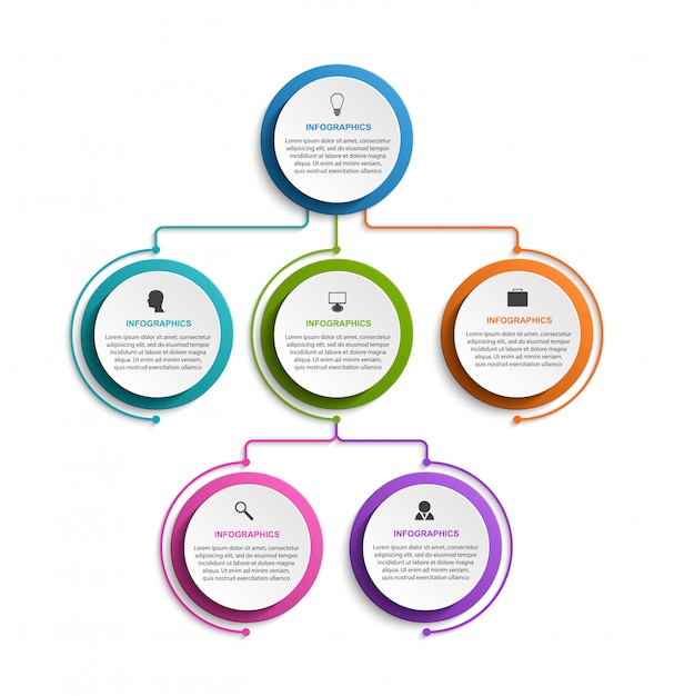 Modèle D'organigramme De Conception Infographique.