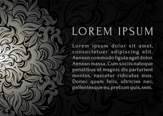 Modèle D'ornement De Fond De Luxe Mandala Pour La Brochure De Menu De Flyer De Couverture De Livre D'invitation De Mariage