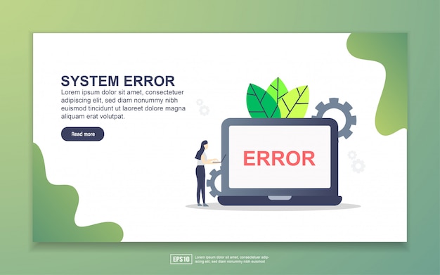 Modèle De Page D'atterrissage De System Erro