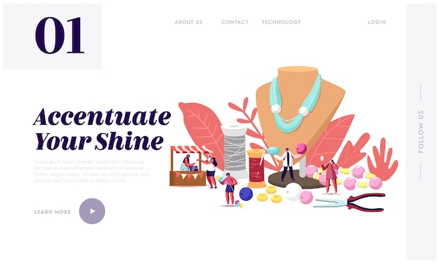 Modèle de page de destination artisanale.