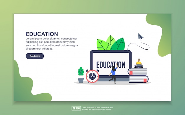 Modèle De Page De Destination De L'éducation