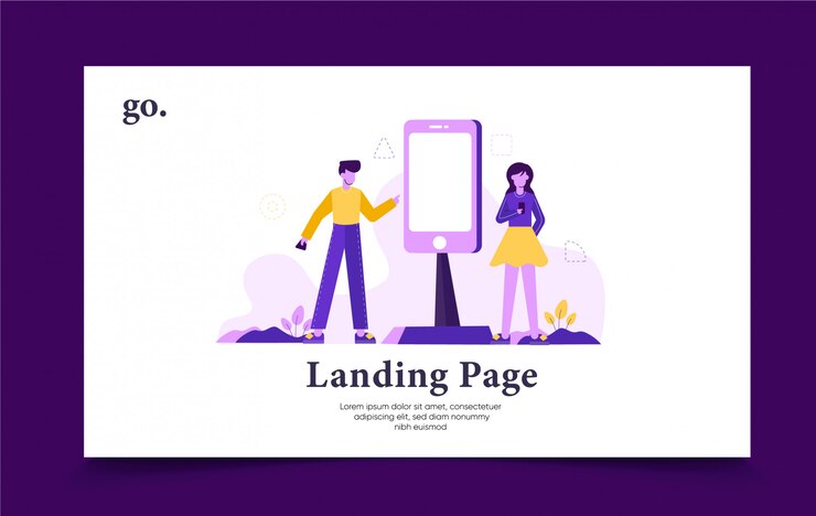 Vecteur modèle de page de destination d'entreprise