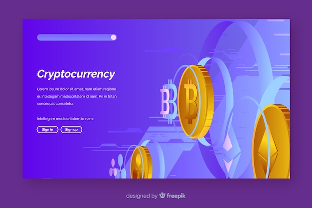 Modèle De Page De Destination Pour échange De Crypto-monnaie