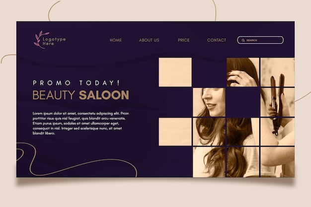 Modèle De Page De Destination Pour Salon De Beauté