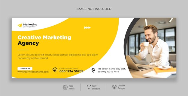 Modèle de page de garde facebook de marketing numérique Gratuit