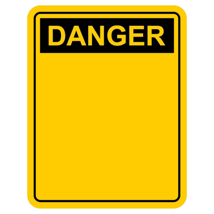 Vecteur modèle de panneau de danger