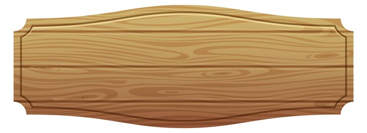 Vecteur modèle de panneau rural cadre de planche en bois vide isolé sur fond blanc