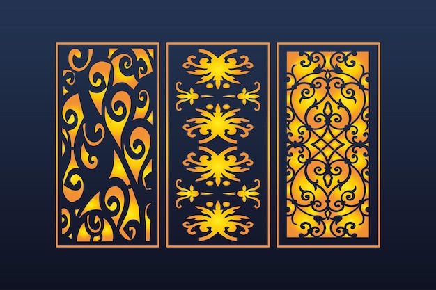 Modèle De Panneaux Cnc Décoratifs Islamiques Découpés Au Laser Avec Texture Abstraite Géométrique Et Florale