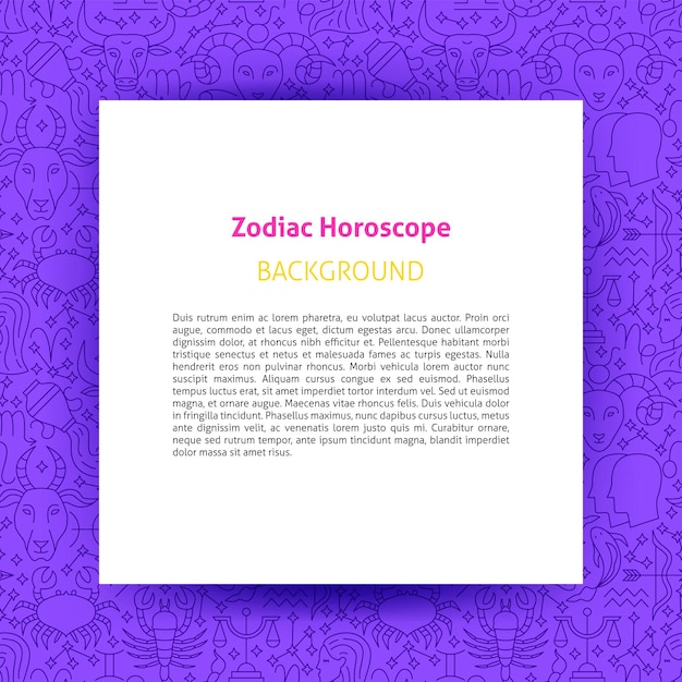 Modèle de papier d'horoscope du zodiaque