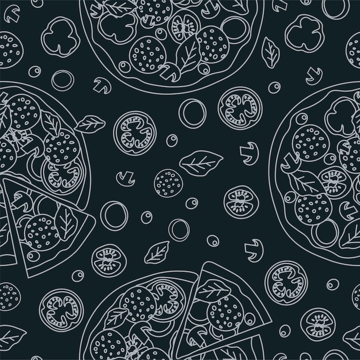 Vecteur modèle de pizza vecteur tendance pour pizzeria