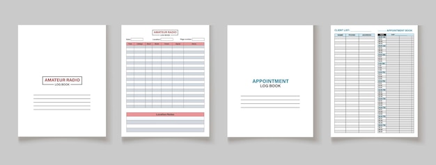 Modèle de planificateur de journal de bord intérieur kdp