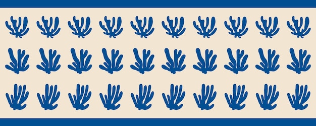 Modèle De Plante Aquatique De Style Henri Matisse Dessiné à La Main