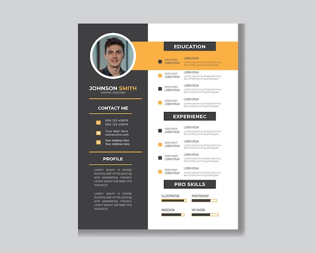 modèle de portefeuille d'entreprise ou de CV