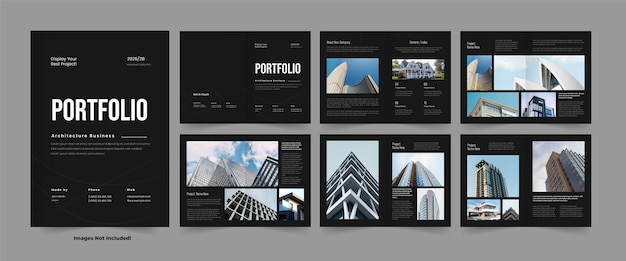 modèle de portefeuille professionnel d'architecture moderne