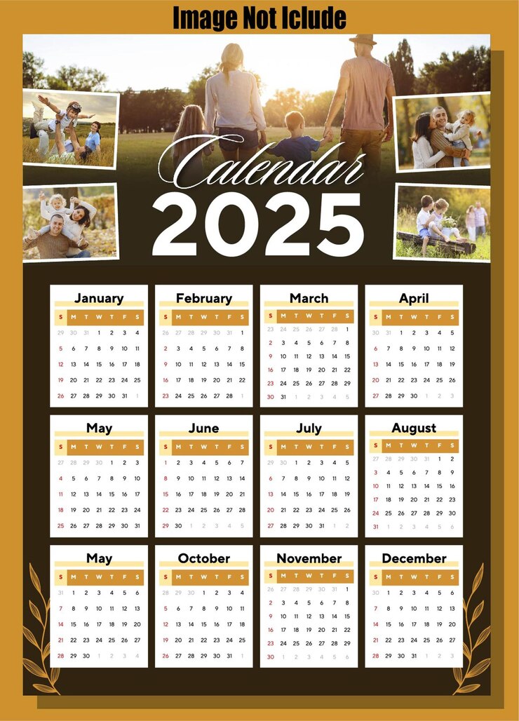 Vecteur modèle de post de bannière de calendrier 2025 pour les médias sociaux