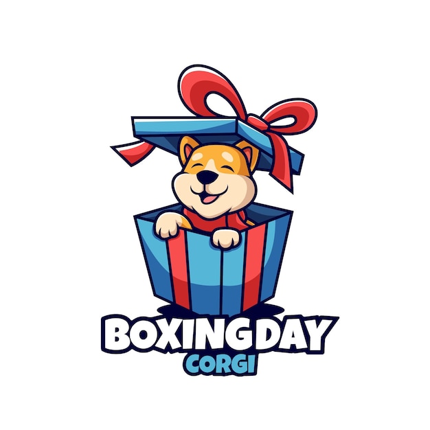 Modèle De Post Instagram Boxing Day Avec Chien Corgi