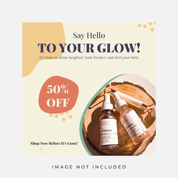 Modèle de post d'Instagram pour les ventes de beauté