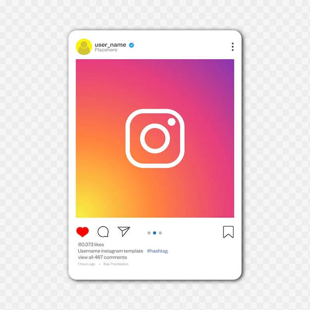 Modèle de post sur Instagram