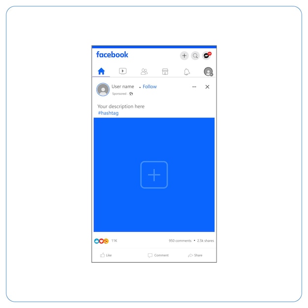 Modèle de poste sur Facebook