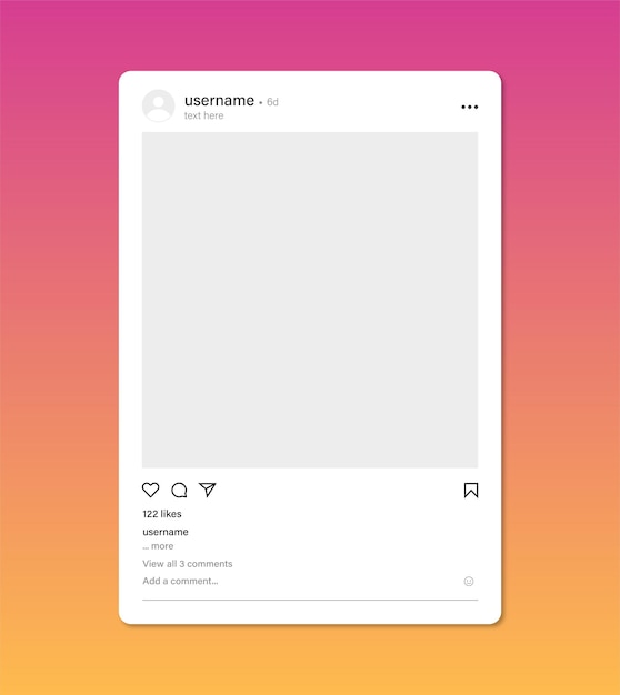 modèle de poste Instagram vecteur