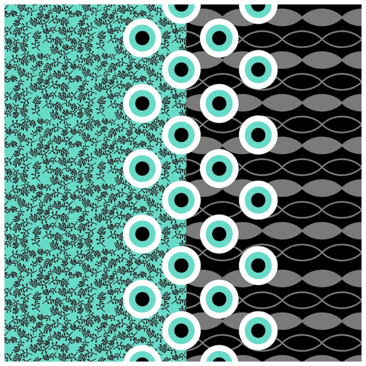 Vecteur modèle pour les dessins graphiques textiles