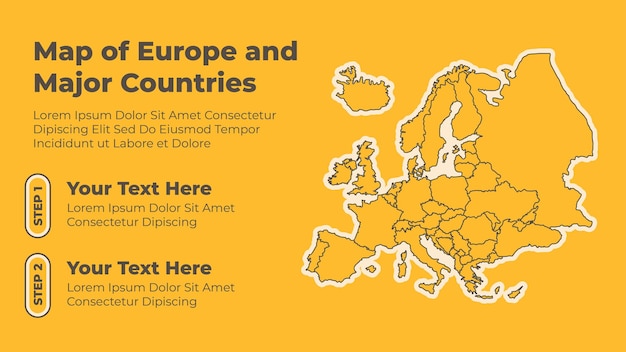 Modèle De Présentation Infographique De La Carte De L'europe