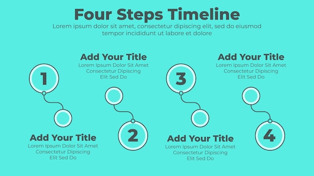 Modèle De Présentation Infographique D'entreprise De Conception Minimale En 4 étapes Ou Options