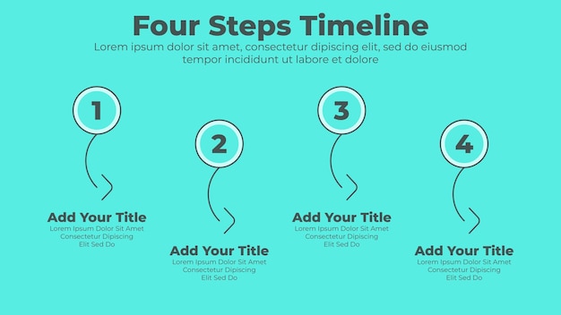 Modèle De Présentation Infographique D'entreprise De Conception Minimale En 4 étapes Ou Options