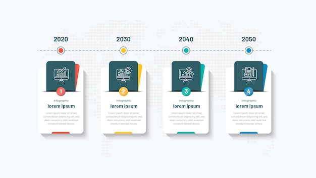 Modèle De Processus D'infographie Commerciale En 4 étapes