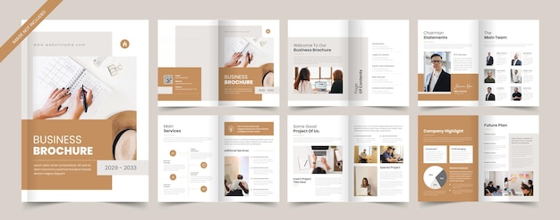 Modèle de profil d'entreprise Portfolio créatif Modèle de brochure Modèle modifiable Modèle de mise en page de taille a4