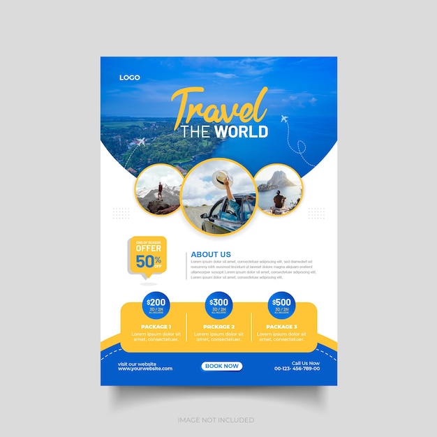 Modèle de prospectus de voyage et de visite