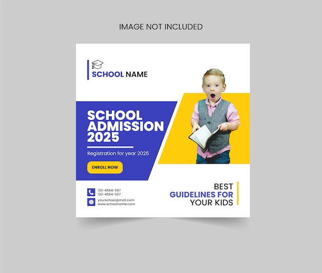 Modèle de publication d'admission à l'école