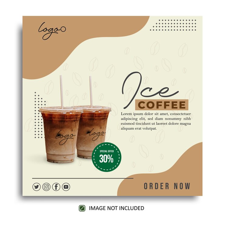 Modèle de publication de café sur les réseaux sociaux