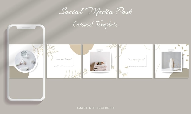 Modèle De Publication De Carrousel Instagram Sur Les Médias Sociaux