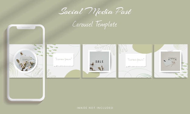 Modèle De Publication De Carrousel Instagram Sur Les Médias Sociaux