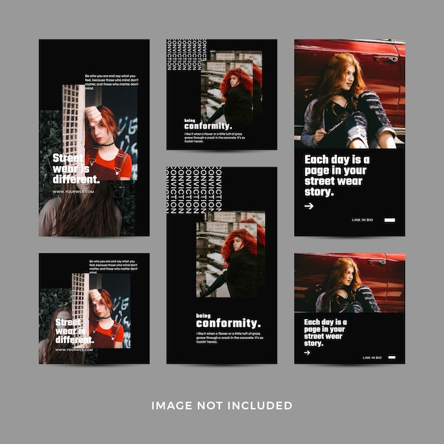 Modèle de publication et d'histoires Instagram Hype