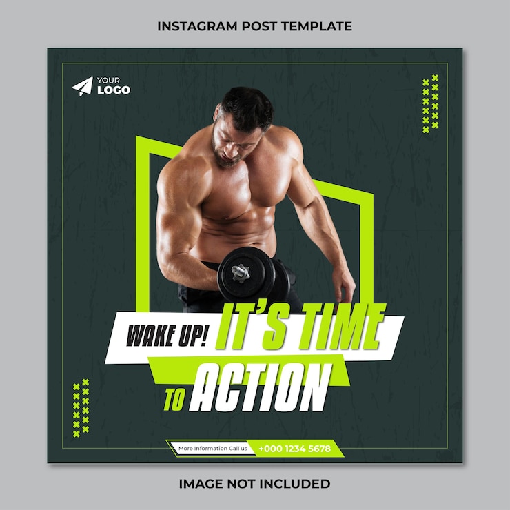 Vecteur modèle de publication instagram de gym et de fitness et de bannière de médias sociaux
