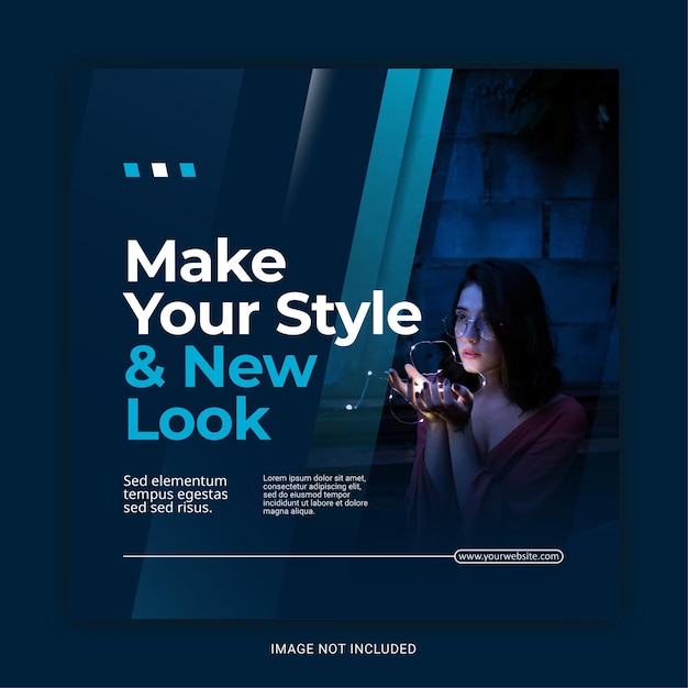 Modèle de publication instagram de médias sociaux élégants dynamiques