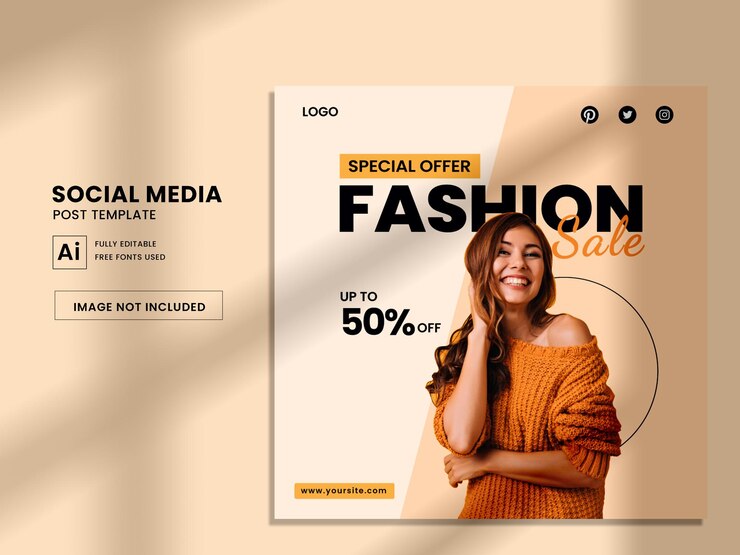 Vecteur modèle de publication instagram de médias sociaux de vente de mode vecteur premium