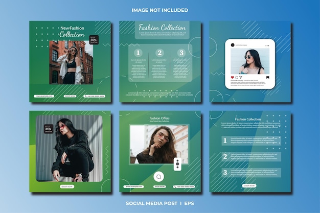 Modèle De Publication Instagram Sur Les Médias Sociaux De Vente De Mode