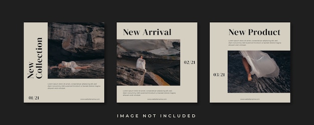 Modèle de publication instagram de mode
