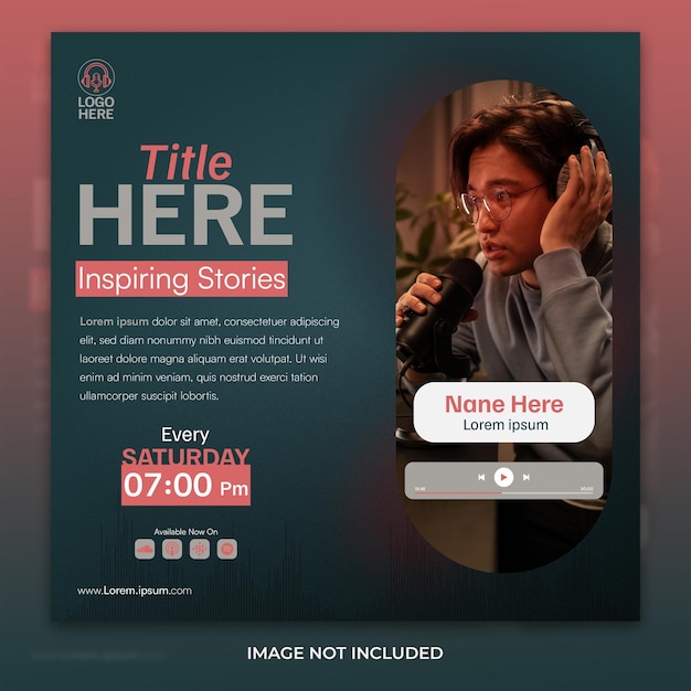 Modèle de publication Instagram de podcast
