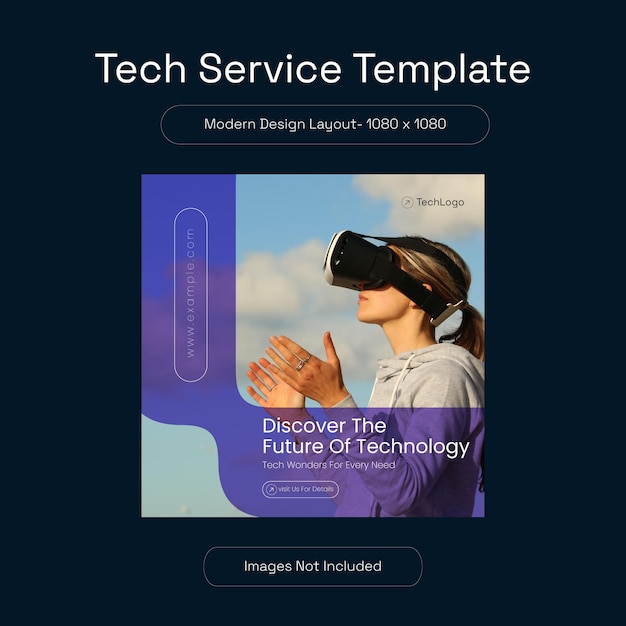 Modèle De Publication Instagram Promotionnel Sur Les Réseaux Sociaux Du Service Technique